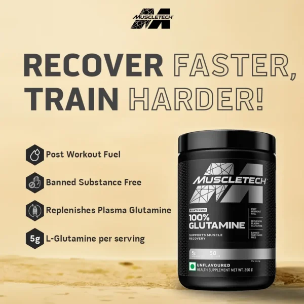 Muscletech Glutamine | 250g | Unf - Image 4