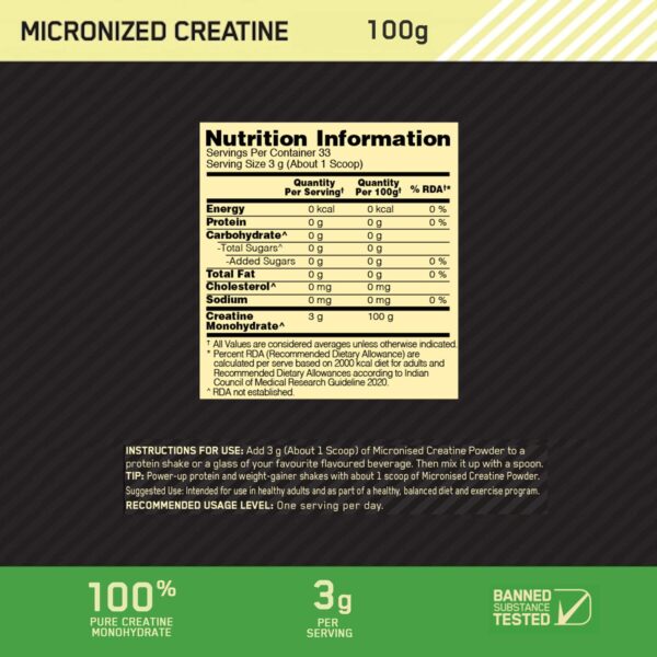 Optimum Nutrition (ON) Micronised Creatine Powder - Image 4